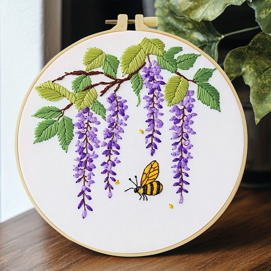 Purple Flower Vine and Bee