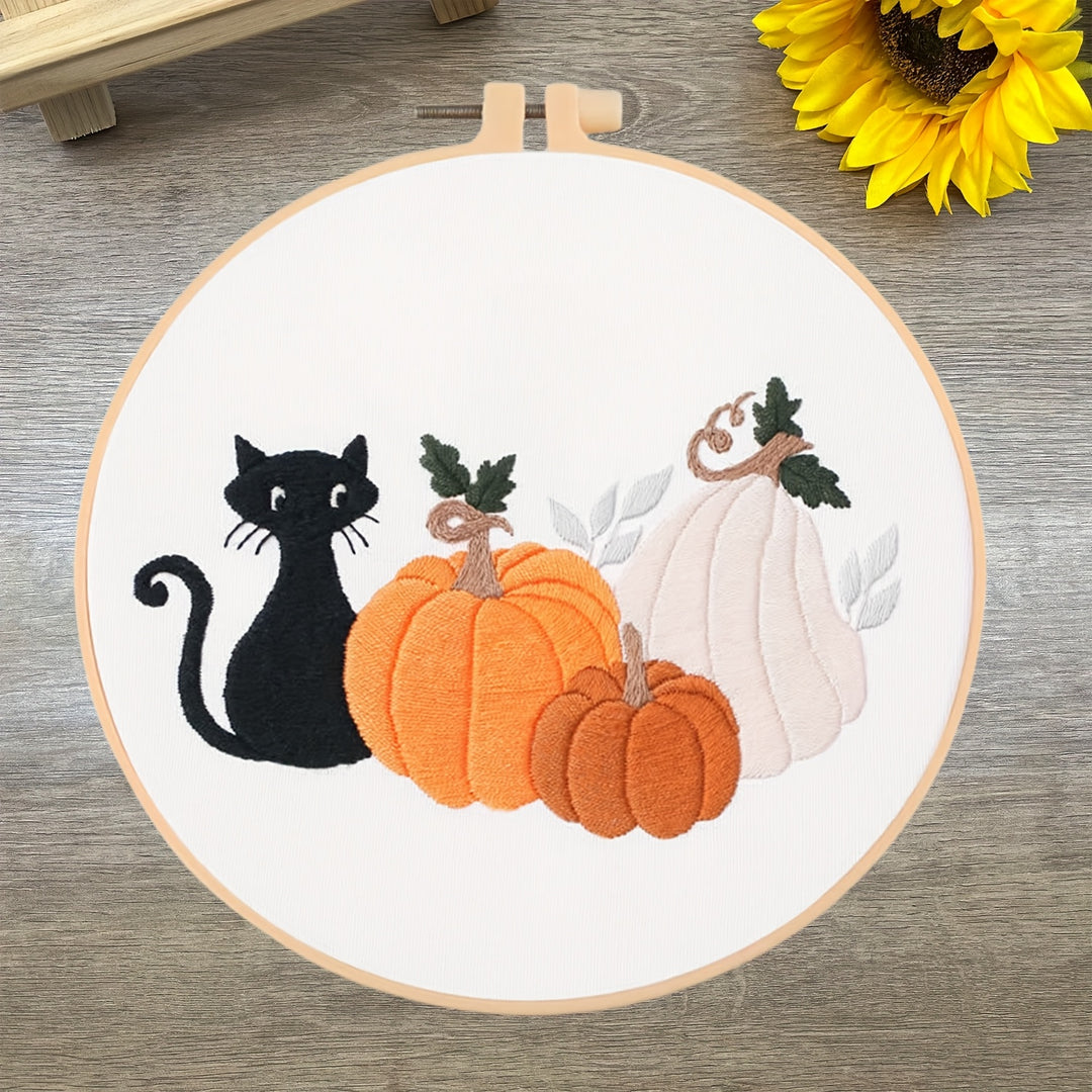 Black Cat And Pumpkin