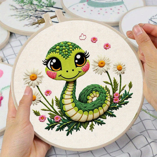 Cute Snake with Flower
