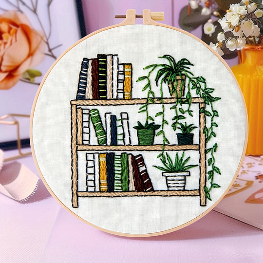 Bookshelf with Plants
