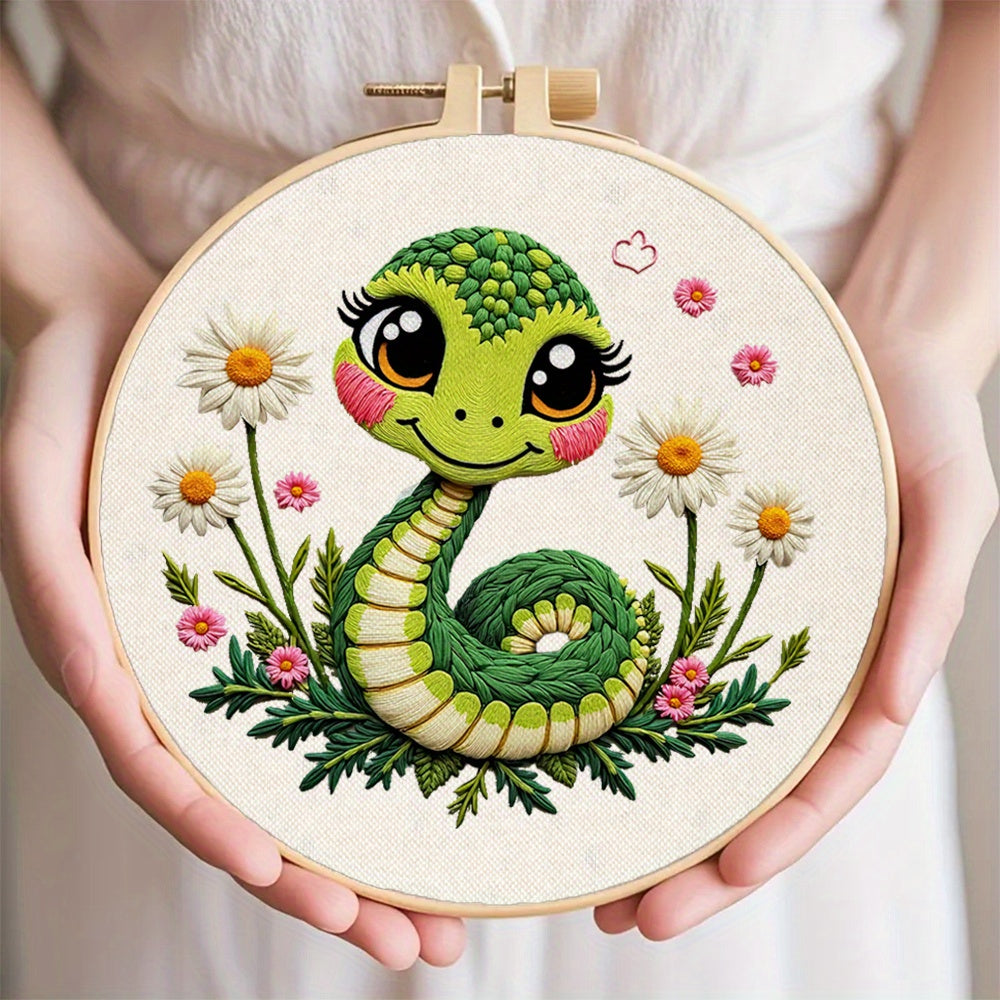 Cute Snake with Flower
