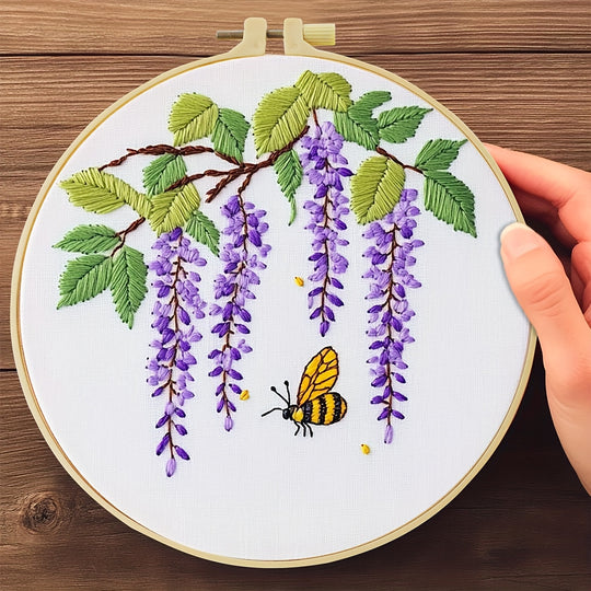 Purple Flower Vine and Bee