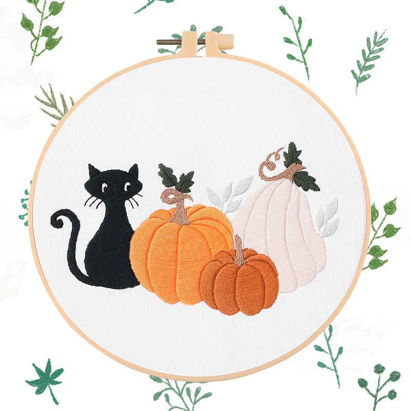 Black Cat And Pumpkin