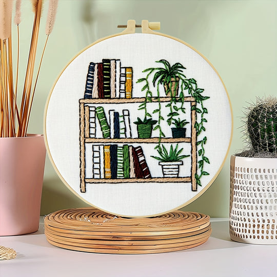 Bookshelf with Plants