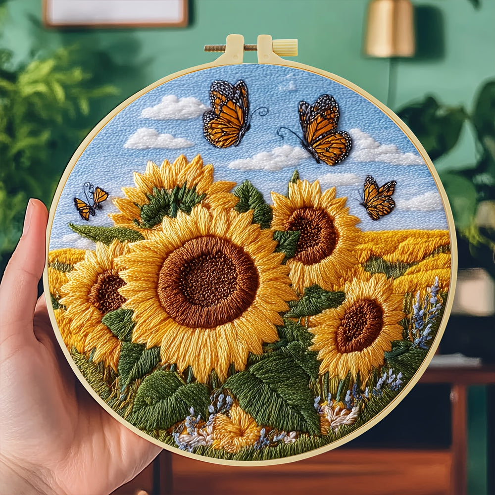 Butterflies And Sunflowers