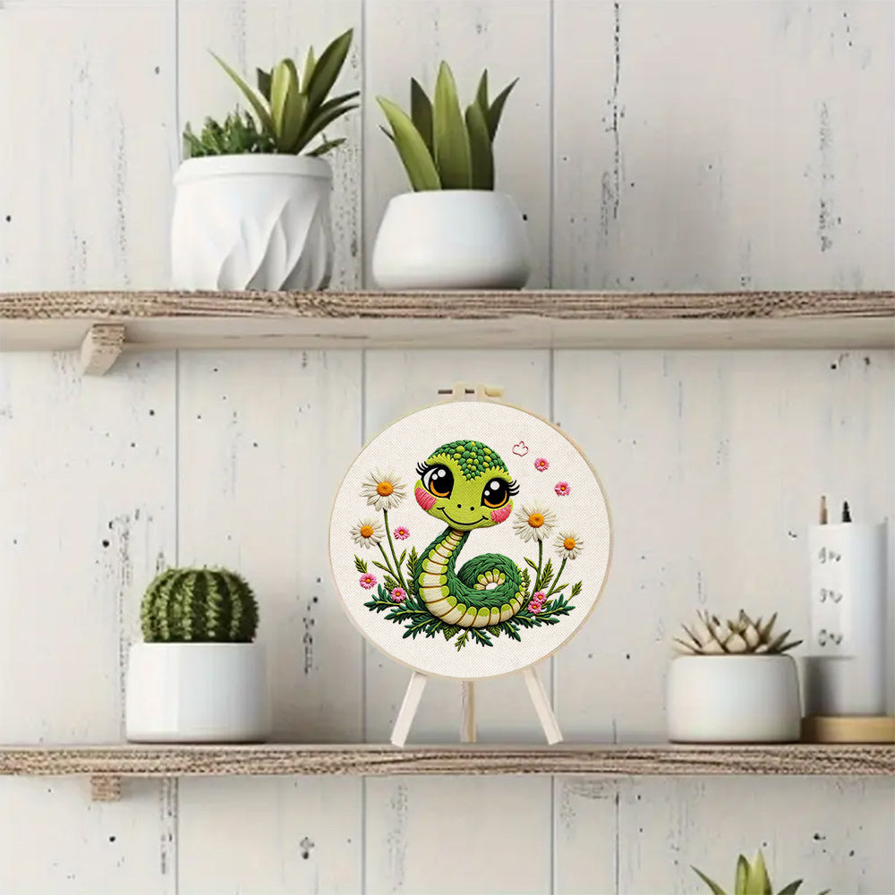 Cute Snake with Flower