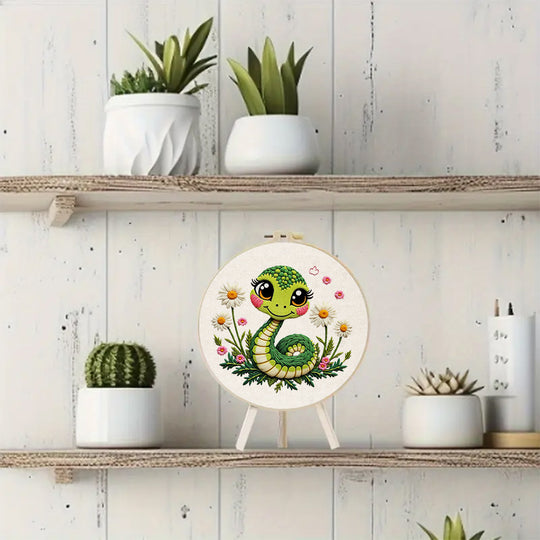 Cute Snake with Flower