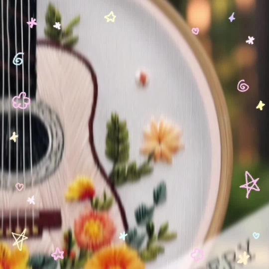 Floral Guitar