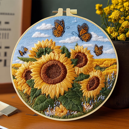 Butterflies And Sunflowers