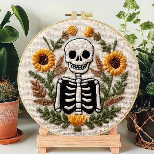 Skeleton And Flower