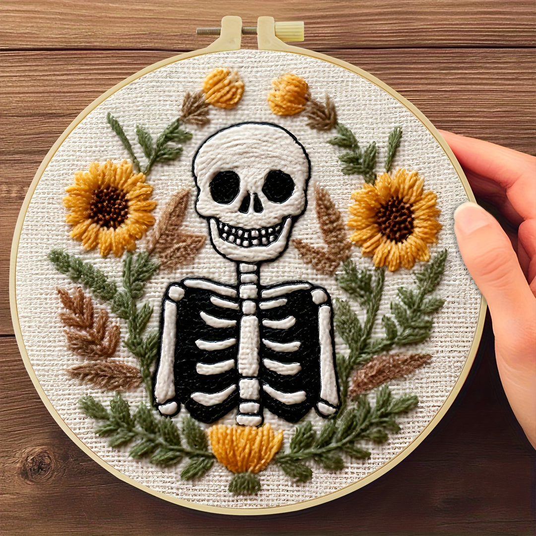 Skeleton And Flower