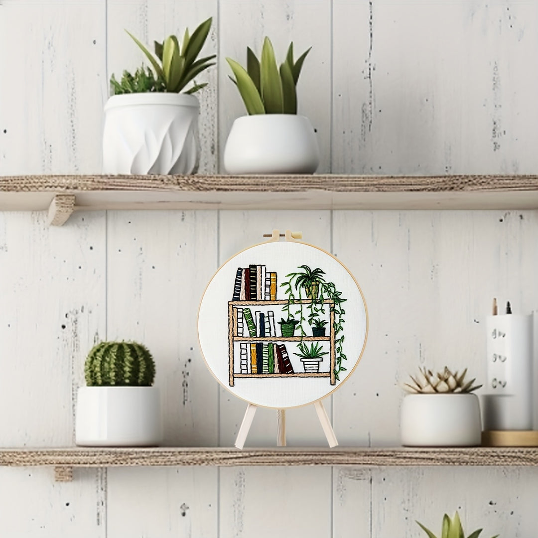 Bookshelf with Plants
