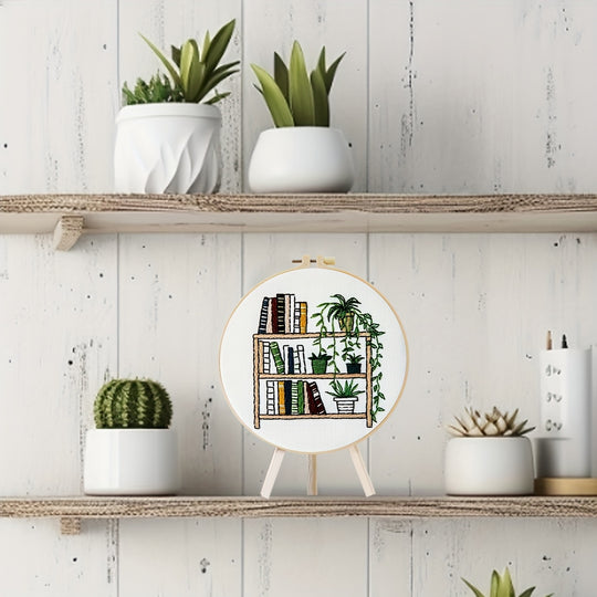 Bookshelf with Plants