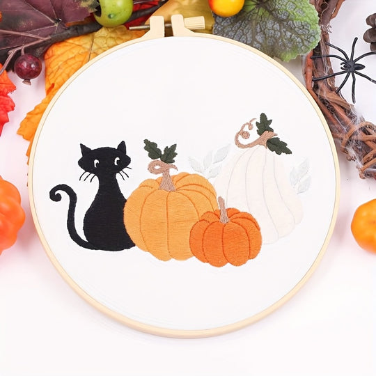 Black Cat And Pumpkin